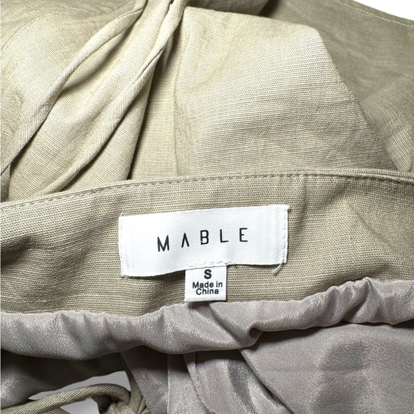 Mable Cotton Tie-Back Beige Mini Dress Size Small EUC - Picture 5 of 7